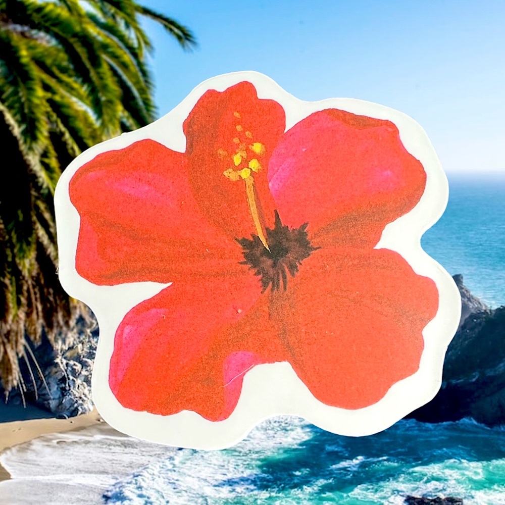 FLORAL Hawaii Aloha State Ohana Shaka Travel 808 Samoan Love Single Sticker